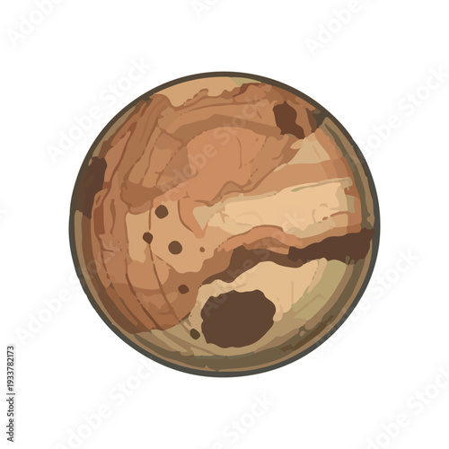 Jupiter planet space, vector illustration