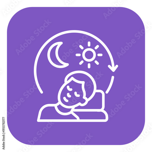 Natural Sleep Schedule Vector Icon