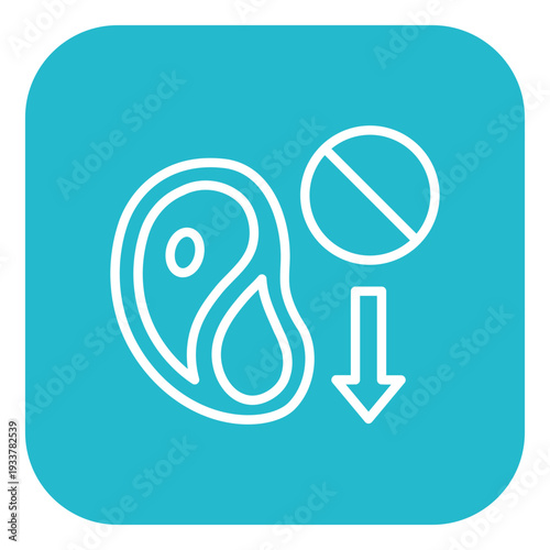 Reduced Meat Consumption Vector Icon