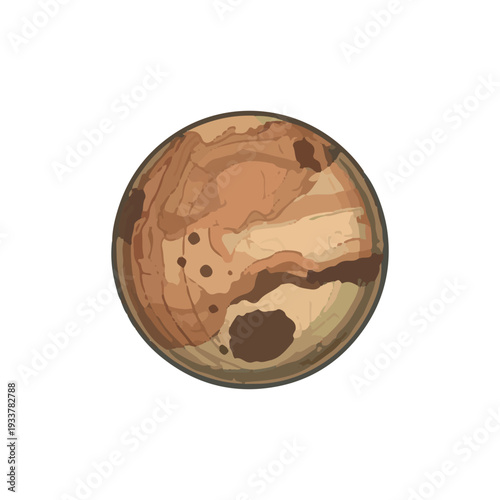 Jupiter planet space, vector illustration