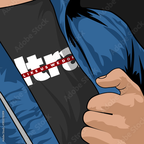 ultras casual football fans wearing blue shirt vector design