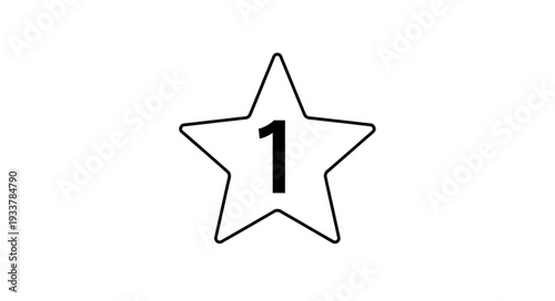 A single star with the number one inside.