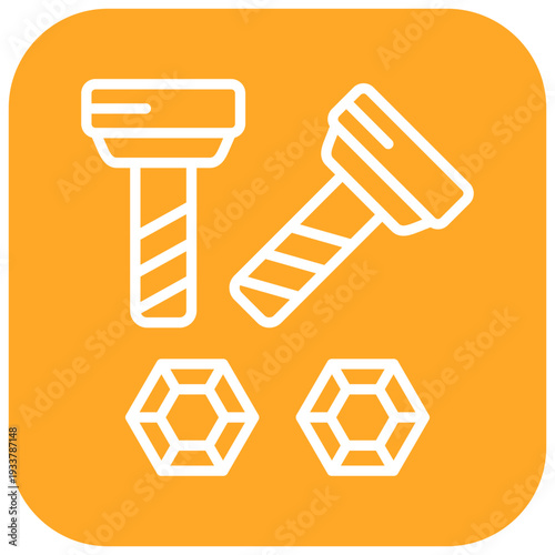 Nuts and bolts Vector Icon