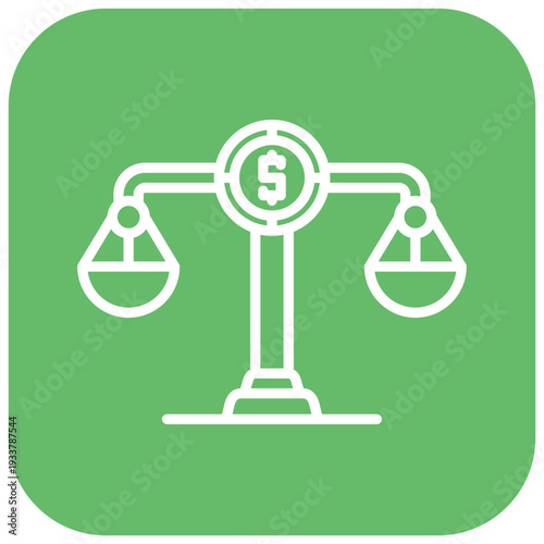 Fraudulent Scales of Justice Vector Icon