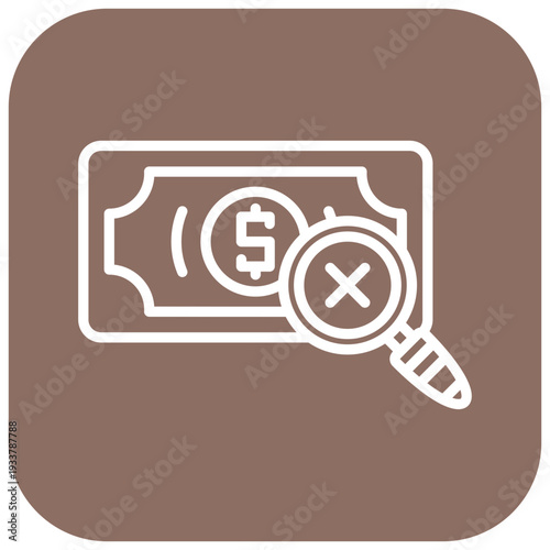 Counterfeit Bills Vector Icon