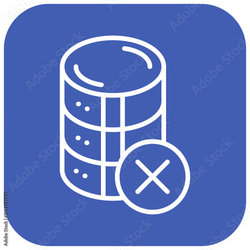 Corrupted Database Vector Icon