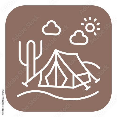 Desert Tent Vector Icon
