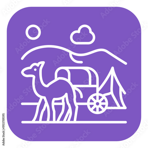 Nomad Caravan Vector Icon
