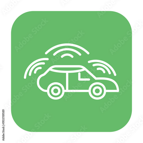 Autonomous Vehicle Vector Icon
