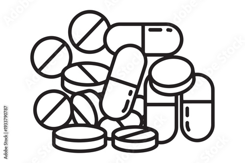 Assorted Pharmaceutical Pills and Tablets