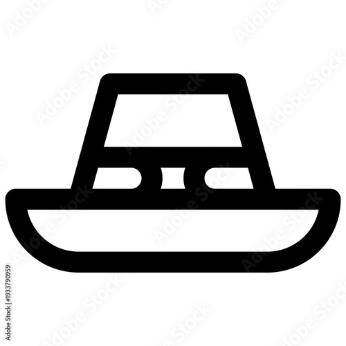Hat. Editable stroke vector icon.