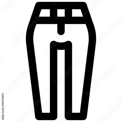 Skinny jeans. Editable stroke vector icon.