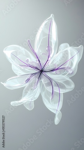 White and purple glass flowers poster background