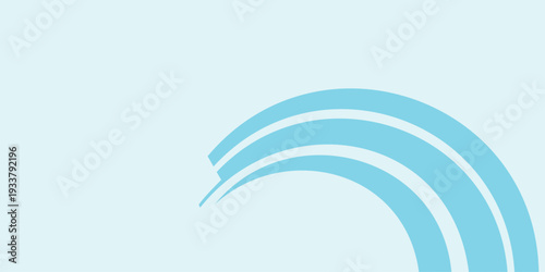 A stylized blue wave or rainbow on a light background, armed forces day