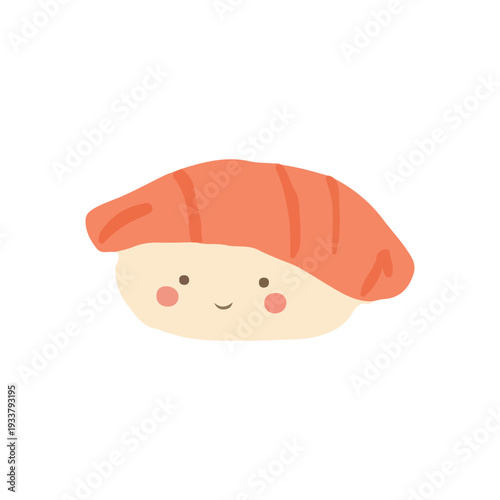 Sushi street food flat design. vector illustration