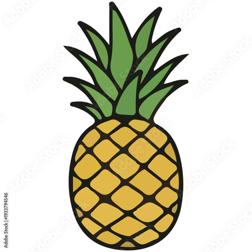 Simple Pineapple Illustration