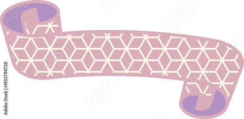 Ribbon Frame -6- Hemp Leaf - pink