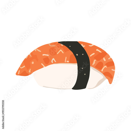 Flat design Icons sushi, sashimi, maki, sushi roll and more. Simple flat vector illustration