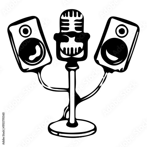 Microphone and Speakers Icon