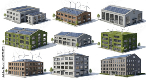 Collection of Modern Office Buildings.