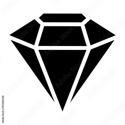 Diamond Vector Glyph Icon Design