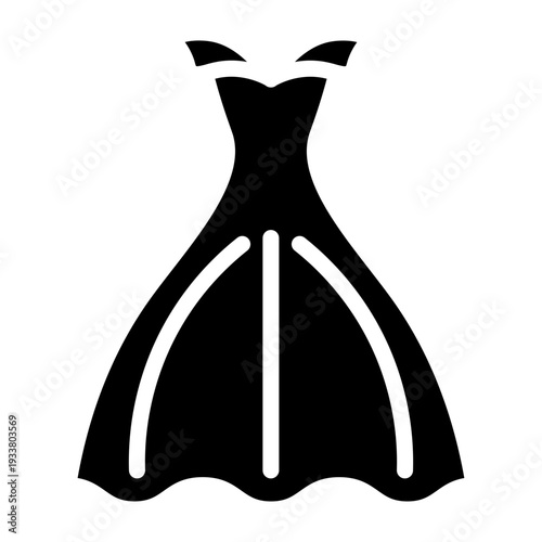 Fashion Dress Vector Glyph Icon Design