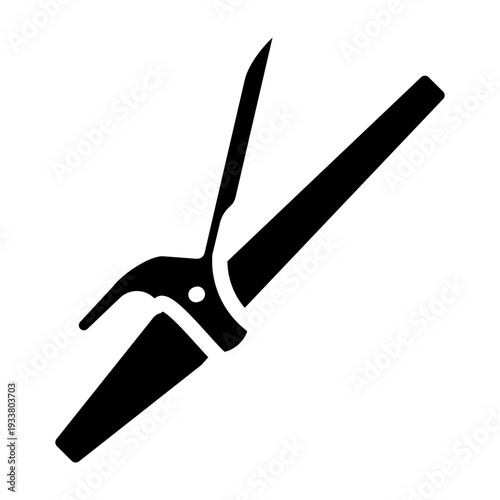 Hair Curler Vector Glyph Icon Design