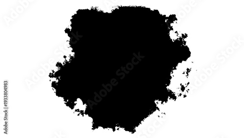 Canvastavla 3d render Black ink