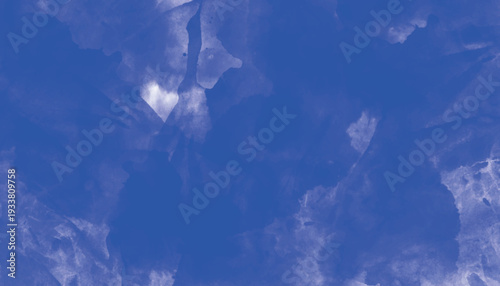 Abstract blue and white watercolor paint splashes