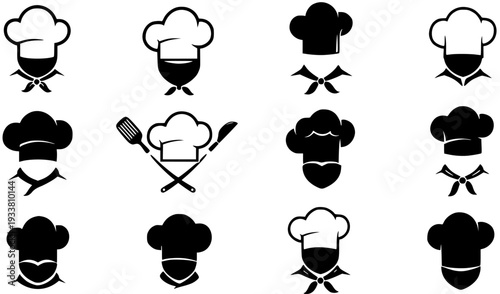 Chef Hat Collection: Icons of Culinary Excellence in Silhouette