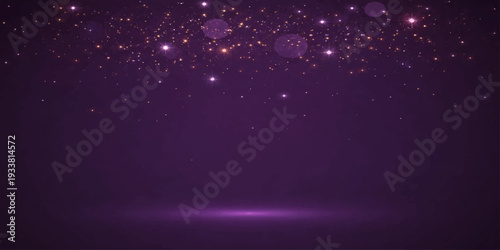 Shimmering Abstract Background: A captivating abstract background, showcasing a gradient of deep purple hues, complemented by twinkling, sparkling particles.