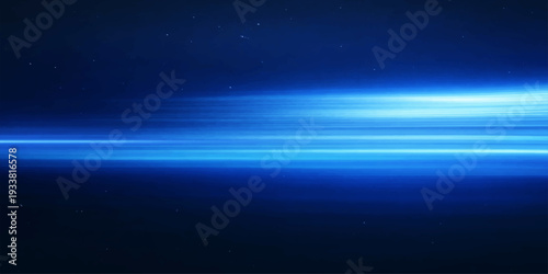 Abstract Blue Beam: A captivating abstract composition with vibrant, luminous blue light beams traversing the darkness, evoking a sense of forward motion and energy. 