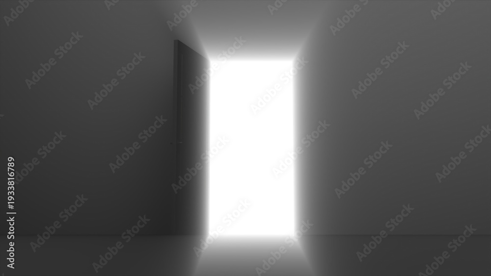 Fototapeta premium Door opening with shine