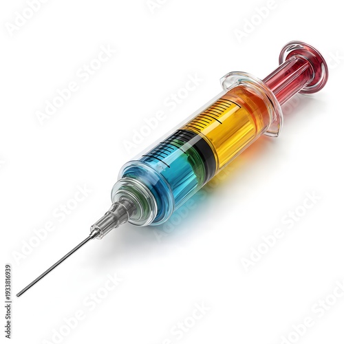 Medical Syringe Isolated on White Background – Healthcare Equipment Concept
