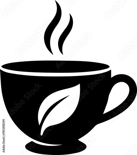 Tea and Coffee Beverage Silhouette Icon Set