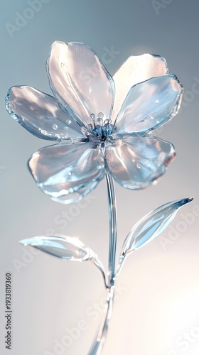 White crystal flower poster background