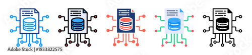 Data Cluster Icon Sheet Multiple Style Collection 
