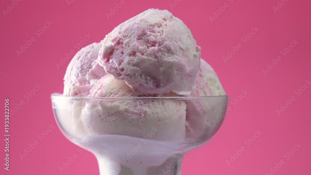 custom made wallpaper toronto digitalA fruit ice cream in a glass bowl slowly rotates around its axis.