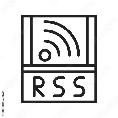 RSS Feed icon vector image. Suitable for mobile apps, web apps and print media.