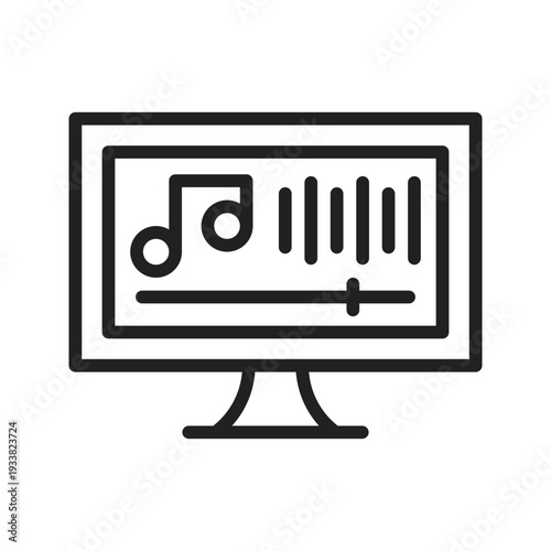 Audio Editing icon vector image. Suitable for mobile apps, web apps and print media.
