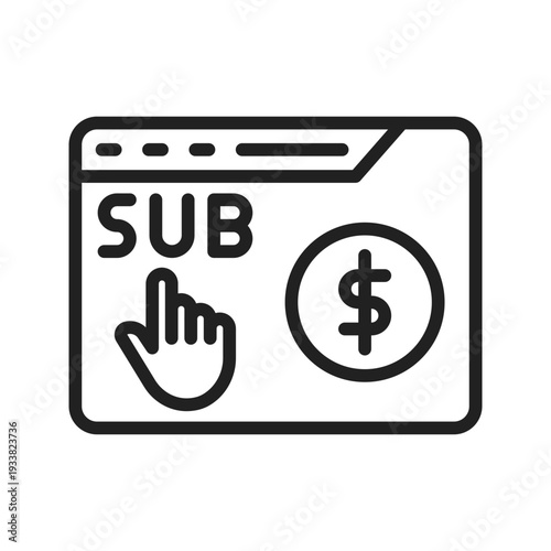 Subscription Listeners icon vector image. Suitable for mobile apps, web apps and print media.