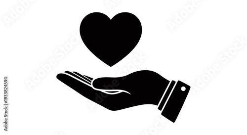 Hands Offering Heart Symbol Representing Care, Support, and Charity.