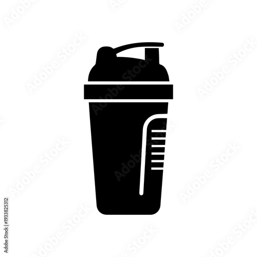Sports protein shaker bottle for supplements and healthy nutrition Vector illustration