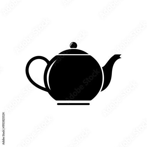 Classic teapot server for pouring tea in cafe or home setting Vector illustration