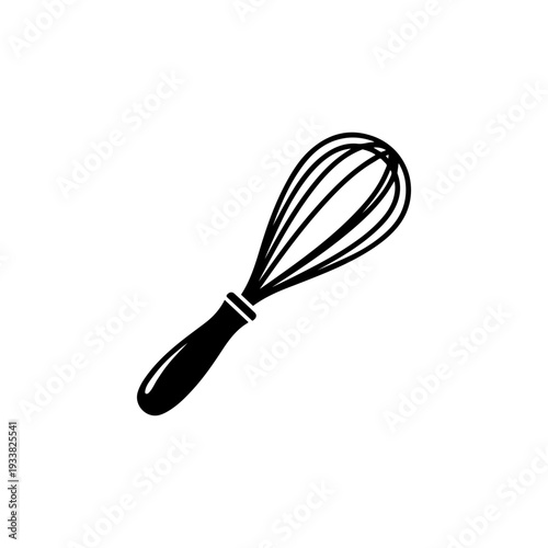 Whisk kitchen tool for mixing batter cream and cooking ingredients Vector illustration