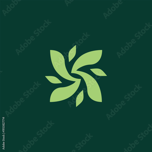 Leaf logo design vector template. green energy