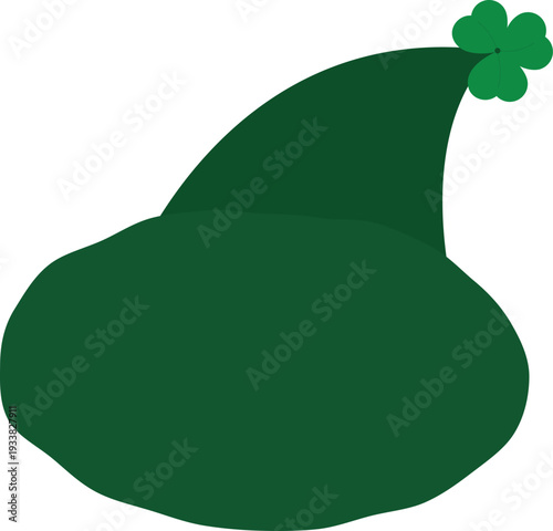 Green Leprechaun Hat with Shamrock for St. Patrick's Day