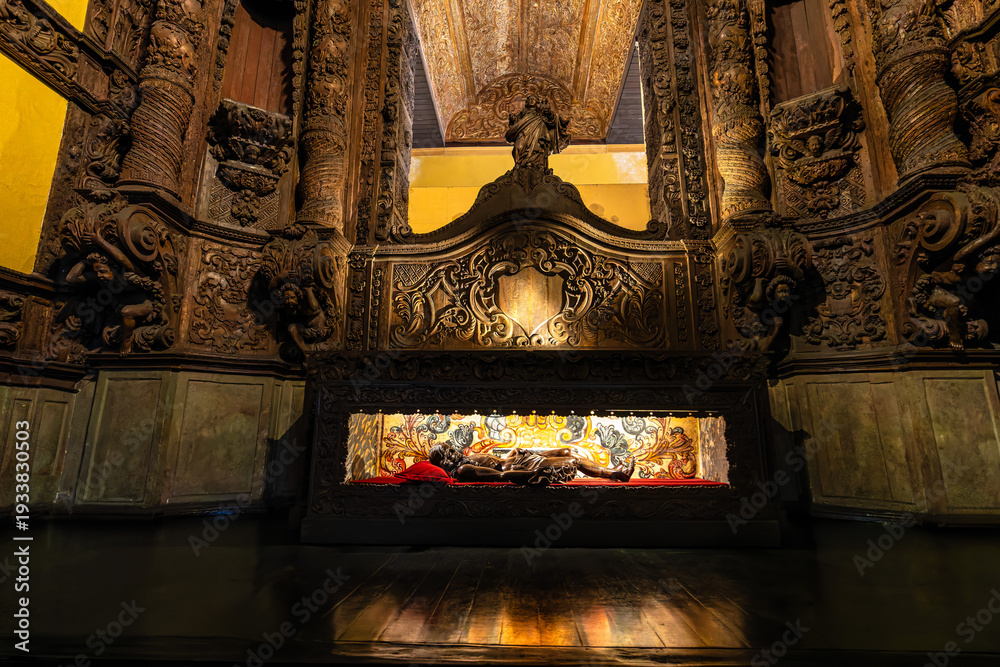 Obraz premium Interior of the Saint Alexander Church, Igreja Santo Alexandre in Belem City in North of Brazil