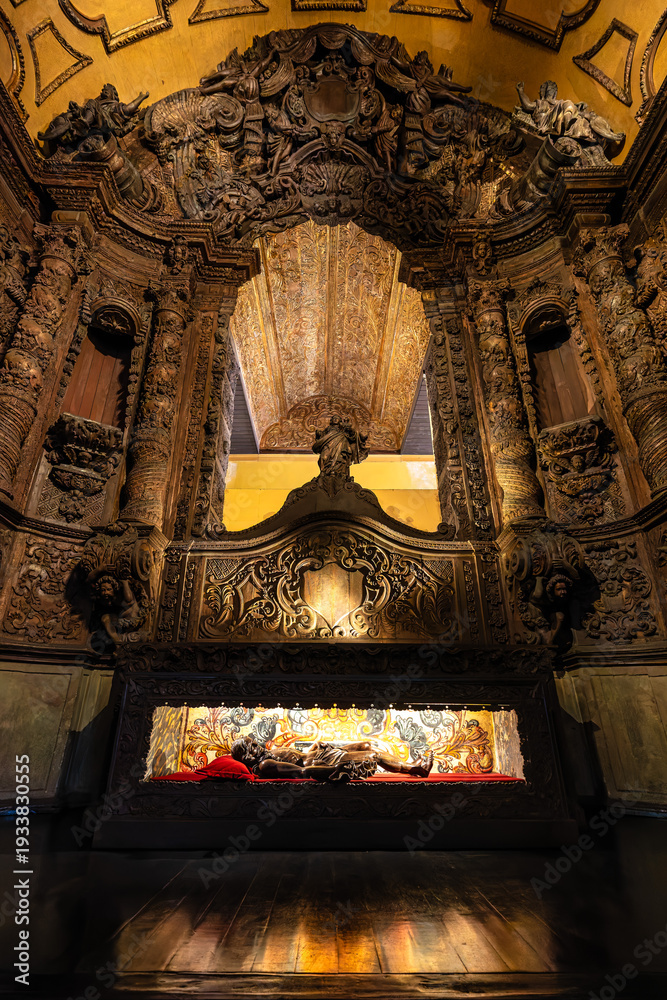 Obraz premium Interior of the Saint Alexander Church, Igreja Santo Alexandre in Belem City in North of Brazil