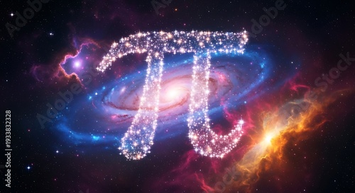 A cosmic representation of the mathematical symbol for pi